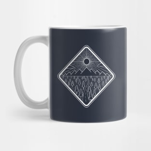 Road to the mountains - sign Mug